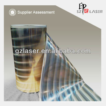 Popular hologram led pillar light film, pet aluminum lamination film for paper